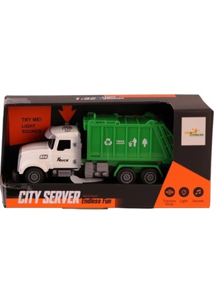 Bfs C-007A Pilli Işıklı Çöp Arabası