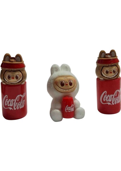 Labubu 3'lü Mini Figür Cocacola Özel Serisi modelleri