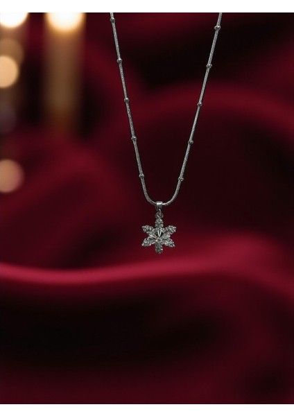 Çelik Kolye Kar Tanesi