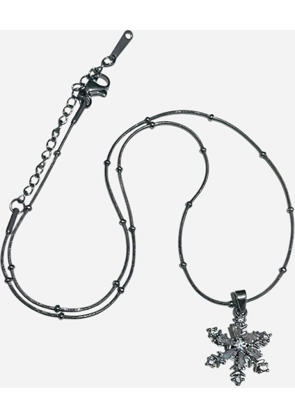 Çelik Kolye Kar Tanesi modelleri