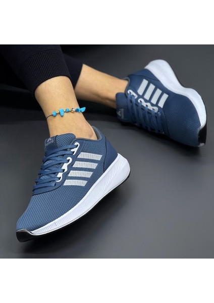 Unisex Fuspetli Poli Taban Spor Ayakkabı-Mavi modelleri