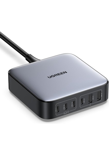 Ugreen 200W USB C Şarj Cihazı 100W + 100W 6 Bağlantı Noktalı Pd Şarj Cihazı Gan Iı Pps MacBook Pro/air iPad Pro ile Uyumludur.