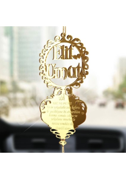 Kişiye Özel Nazar Duası Pleksi Araba Dikiz Aynası Süsü fiyatları