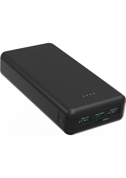 Su Geçirmez 20000 Mah Pd 15W 4 Port Powerbank LED Şarj Göstergeli Küçük ve Kompak Tasarım Type-C Input ve Output 2x Input 3x Output Taşınabilir Şarj Cihazı PB1216 (PB1216-20000MAH)