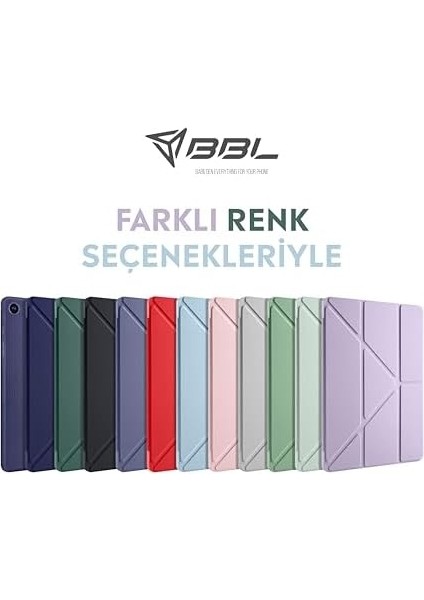 iPad ile Uyumlu Kalem Bölmeli Trifolding Cover Tablet Kılıf Katlanabilir Standlı Otomatik Uyku Modlu Darbe Emici Ince Tasarım (Siyah, iPad 10.nesil 10.9/ipad A16) fiyatları