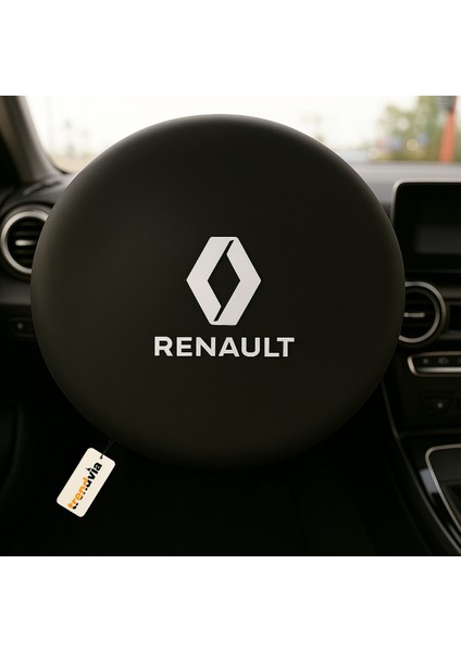 Renault Uyumlu Siyah Penye Kumaş Direksiyon Kılıfı | Direksiyon Koruma