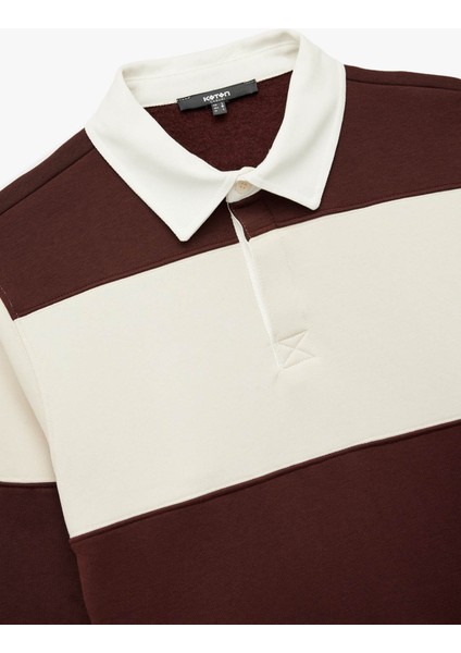 Çizgili Bordo Erkek Sweatshirt 6WAM70067MK modelleri