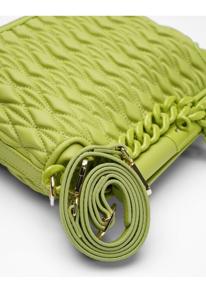 Bag Midnight Elegance Fıstık Yeşil Zincir Detaylı Suni Deri Kadın Kol ve Omuz Çantası modelleri