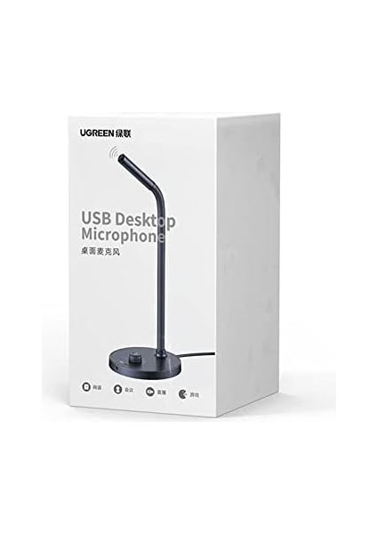 Masaüstü Standlı USB Girişli Pc Bilgisayar Mikrofonu Siyah modelleri