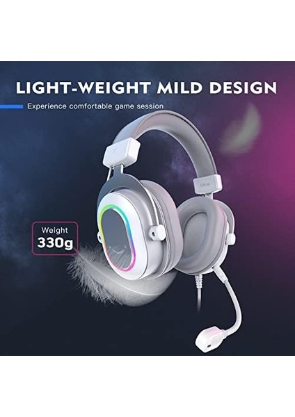 Fifine Ampligame H6W Beyaz Mikrofonlu Oyuncu Kulaklığı Bilgisayar ve Yayıncı Kulaklık fiyatları