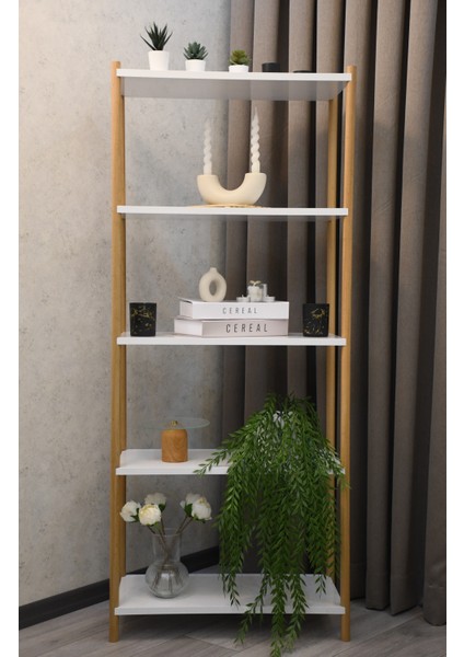 Çok Amaçlı 5 Raflı Mutfak Düzenleyici Mutfak Rafı Salon Rafı Vitrin Kitaplık