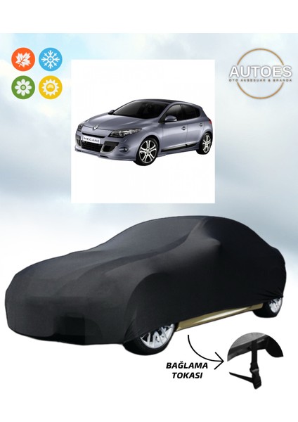 Renault Megane 3 Hb Branda Lüx Kalite Araba Brandası,oto Branda Alttan Bağlantı Tokalı Siyah