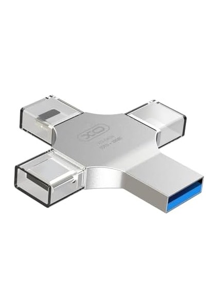 Xo 4'ü 1 Arada Otg Bellek, USB 2.0/type-C/lightning/micro Usb, 15-30MB/S Okuma, Çinko Alaşım, Su Geçirmez, Tablet, Telefon, Pc Ile Uyumlu (128, Gb) fiyatları