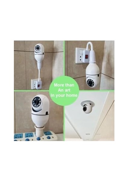 Wifi 360 Panoramik Ampul Kamera Güvenlik Kamerası Çift Wifi 360 Derece Gece Görüşlü fiyatları