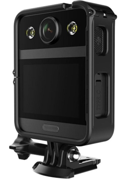 A20 4K Vücut Kamerası Güvenlik Ekipmanı IP65 LED Flaş 150° Hareket Algılama 240FPS Ağır Çekim 2650MAH 2.33' Dokunmatik Ekran 16MP Siyah