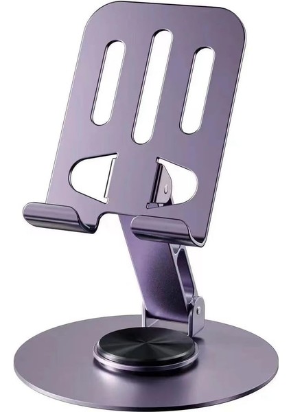 Metal 360 Derece Dönebilen Çift Nokta Ayarlı Çok Fonksiyonlu Tablet ve Telefon Standı