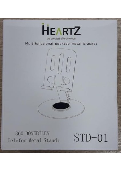 Metal 360 Derece Dönebilen Çift Nokta Ayarlı Çok Fonksiyonlu Tablet ve Telefon Standı modelleri