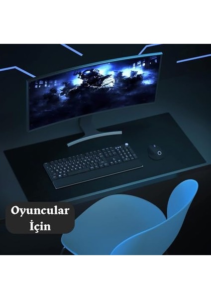 Mouse Pad 90X40 - Büyük Boy Mousepad Kaymaz Taban Baskısız - Siyah Fare Altlığı Dikişli Kenar Baskısız Ofis Tipi Masa Koruyucu - Gaming Fare Klavye Altlığı (90X40) fiyatları