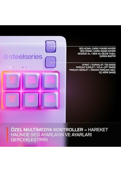 Apex 3 Tkl Rgb Suya ve Toza Dayanıklı Türkçe Gaming Klavye - Lila modelleri