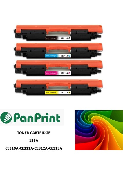 Hp Laserjet Pro 100 Color Mfp M175NW Siyah-Mavi-Sarı-Kırmızı Takım Muadil Toner