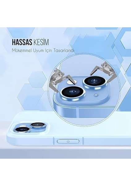 17 Pro Max ile Uyumlu Kamera Lens Koruma Cl-07 Görüş Açısını Bozmayan Yüksek Çözünürlüklü Premium Kamera Lens Koruma Açık Mavi modelleri