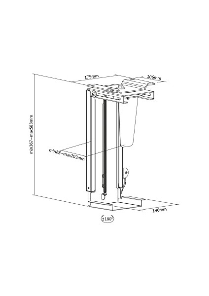Assmann Masa Montajı Için Evrensel Bilgisayar Tutucu fiyatları