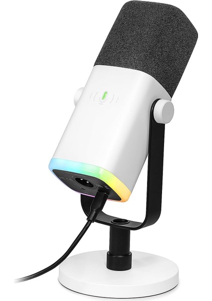 Podcast Stüdyosu Akışı Için USB Xlr Mikrofon, Dinamik Mikrofon Oyun Bilgisayarı, Ps4/5 Mac Mixer Ses Kartları Için Sessiz Düğmeli