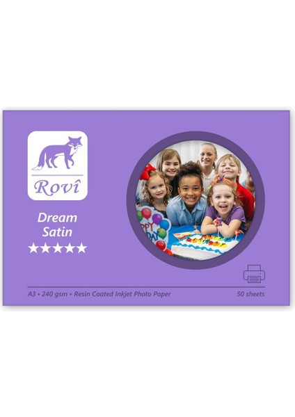 Satin Fotoğraf Kağıdı 240GSM 50YP A3