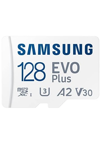 Evo Plus W/sd Adaptör 128GB Micro Sdxc, 130MB/S'YE Kadar, Oyun Cihazları, Tabletler ve Akıllı Telefonlar Için Genişletilmiş Depolama, Hafıza Kartı, MB-MC128KA/AM, 2021 modelleri