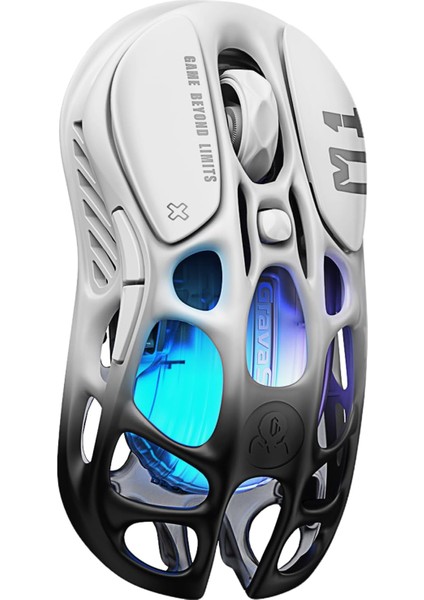 Mercury M1 Pro Kablosuz Oyun Faresi, Hafif Magnezyum Alaşımı, 26.000 Dpı, PAW3395DM Sensör, 5 Programlanabilir Düğme, Destek Kablolu/2.4ghz/bt, 200 Saate Kadar Pil Ömrü-Gradyan Siyah