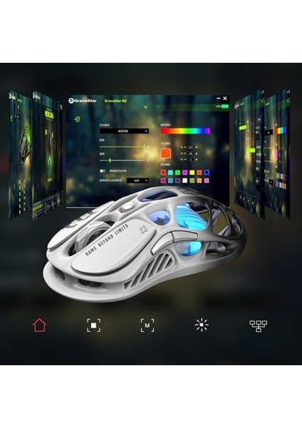 Mercury M1 Pro Kablosuz Oyun Faresi, Hafif Magnezyum Alaşımı, 26.000 Dpı, PAW3395DM Sensör, 5 Programlanabilir Düğme, Destek Kablolu/2.4ghz/bt, 200 Saate Kadar Pil Ömrü-Gradyan Siyah fiyatları