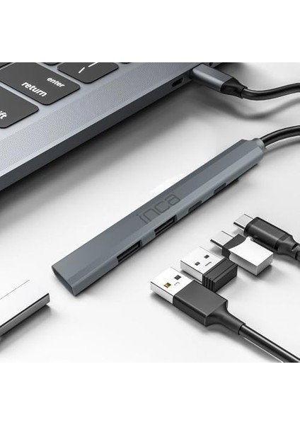 Inca IUTP-06TXT USB Hub, Type-C 3.1, 100W Pd Güç Dağıtımı, 5 Gbps Veri Aktarım, Alüminyum Kasa fiyatları
