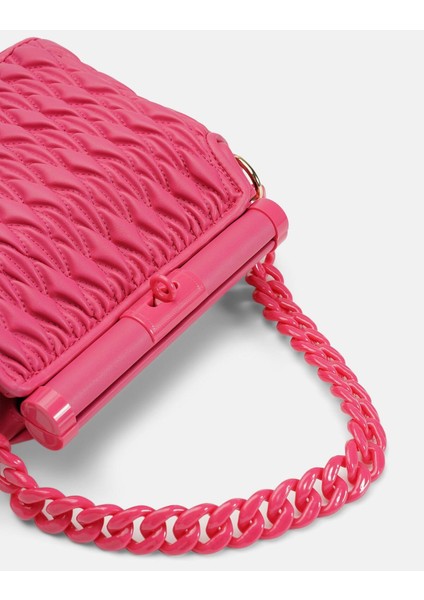 Bag Midnight Elegance Fuşya Zincir Detaylı Suni Deri Kadın Kol ve Omuz Çantası modelleri