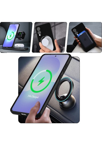 Galaxy S25 Ultra Kılıf M-Safe Şarj Özellikli Standlı Mryn Samara Kapak - Lila