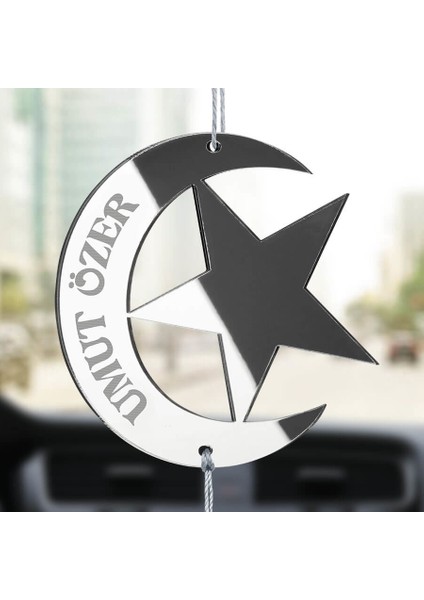 Kişiye Özel Ay Yıldız Pleksi Araba Dikiz Aynası Süsü fiyatları