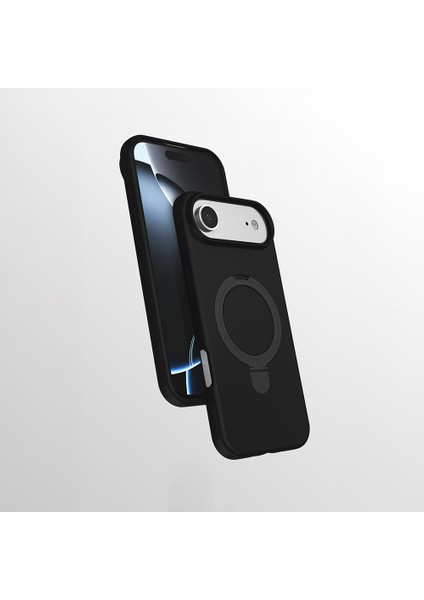 iPhone 17 Air Kılıf M-Safe Şarj Özellikli Standlı Mryn Samara Kapak - Titanyum-Gri fiyatları