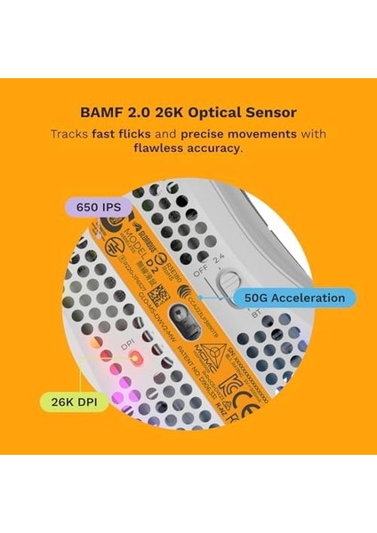 Oyun Modeli D 2 Kablosuz Oyun Faresi - Süper Hafif 66 G, 210 Saate Kadar Pil, 26K Opt. Sensör, 6 Program. Tuşlar, 80 Milyon Tıklama, Fps, Mmo, Moba - Mat Beyaz fiyatları