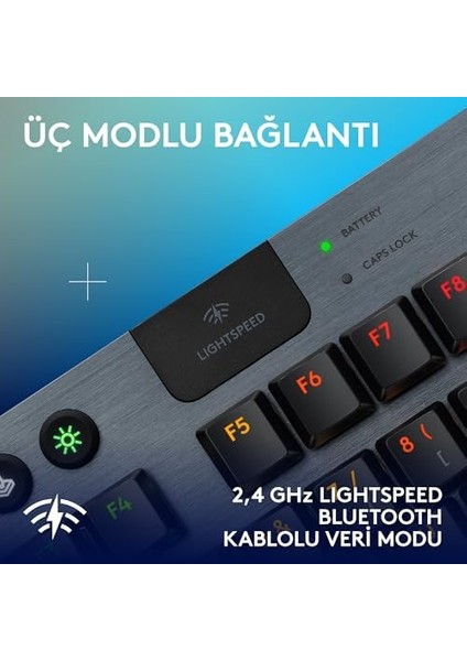 G G915 x Lıghtspeed Tkl Düşük Profilli Kablosuz Oyun Klavyesi, Çift Katmanlı Pbt Tuş Kapakları, Programlanabilir Tuşlar Rgb Arka Aydınlatma, Alüminyum Kaplama, Pc/mac Uyumlu, Ingilizce, Siyah modelleri