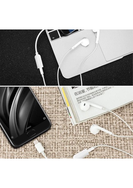 Happy 15 Serisi Için Pro/promax/plus Uyumlu Tip C Kulaklık 3,5 mm Dönüştürücü Ses Müzik Kablo Type-C Jak Konektör ipad ve iphone Uyumlu modelleri