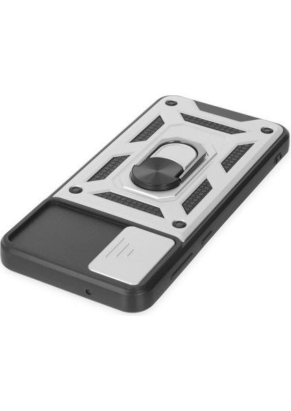 Samsung Galaxy A04 Kılıf Pars Lens Yüzüklü Silikon - Gümüş - NHR4428-3681 fırsatları