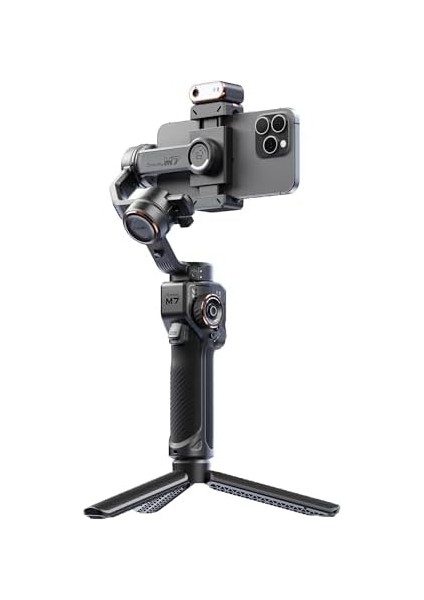 Hohem Isteady M7 Gimbal Sabitleyici, Akıllı Telefon Için, 3 Eksenli Telefon Gimbal, ve Için Gimbal Sabitleyici, Dolgu Işıklı Aı Izleme Sensörü, 1,4 Inç Çıkarılabilir Dokunmatik Ekran modelleri