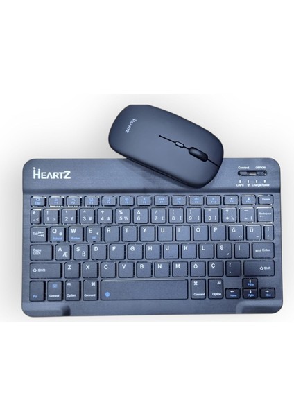 Key 01 Kablosuz Bluetooth Wireless Tümü Türkçe Karakterli I Ü Ğ Harfleri Bulunur Klavye Mouse Seti (Siyah)