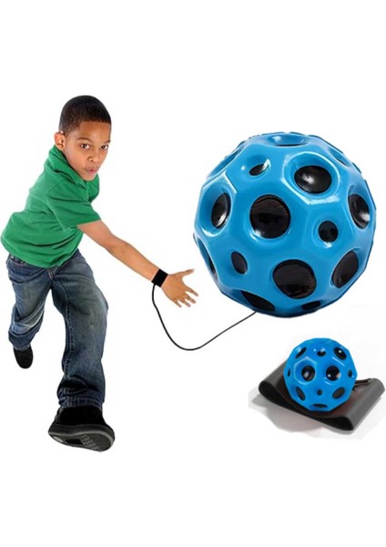 Bileğe Takılan Zıplayan Ay Topu, Ipli Stres Topu, Çocuk ve Yetişkin Için El-Göz Koordinasyonu ve Motor Beceri Geliştirici Oyuncak, Geri Dönen Seken Top