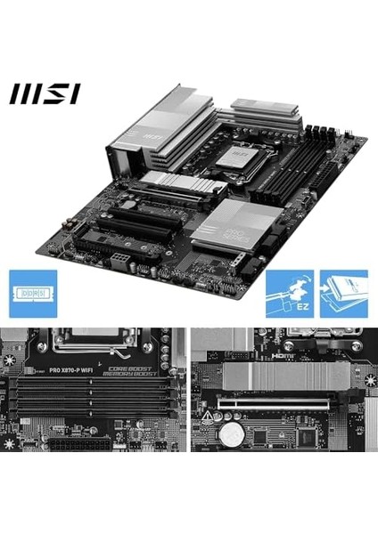 Msı Pro X870-P Wıfı Am5 Ddr5 8200MHZ(OC) 3x M.2 Usb4 HDMI 5g Lan Wıfı 7 Rgb Atx fiyatları
