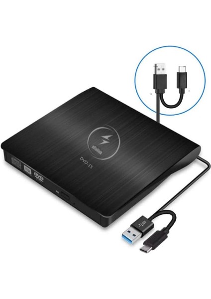 Harici DVD Rw External Taşınabilir Ultra Ince USB 3.0 CD DVD Yazıcı Okuyucu