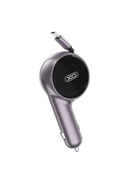 Xo Is Beauty 60W Tpye-C Araç Şarj Cihazı, 30W Usb-C Çıkışlı, 30W Geri Çekilebilir Type-C Kablolu, Hızlı Şarj, Akım Korumalı, Kompakt Tasarım, Dayanıklı, CC65, Gri fiyatları