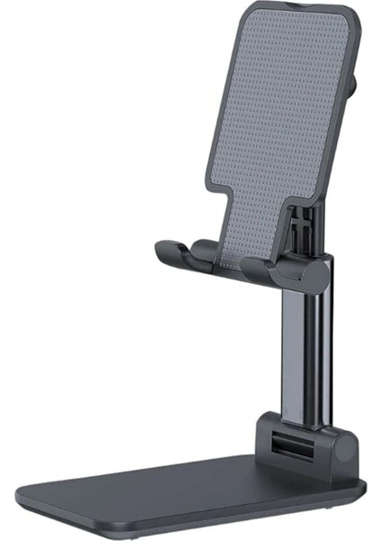 Profesyonel Tablet ve Telefon Tutucu Stand 2 Kademeli Uzunluk Siyah