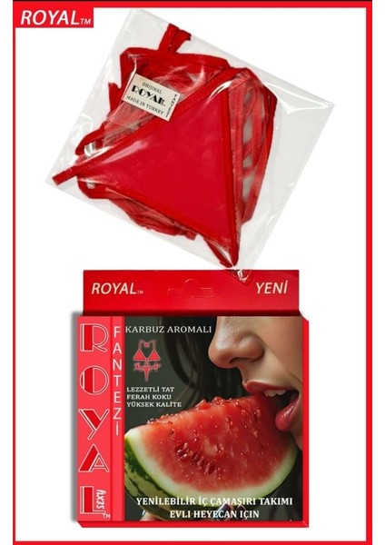 Fantezi Tüketilebilen Yenilebilir Karpuz Aromalı Iç Çamaşırı Takımı