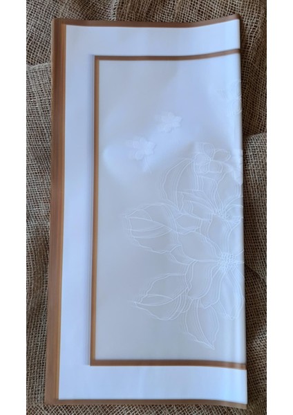 Beyaz Dışlı Şeffaf Çiçek Desenli Ambalaj Kağıdı – 5’li Paket modelleri