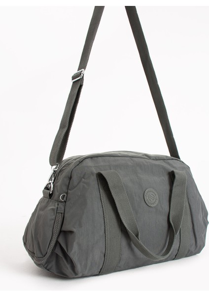 Çok Cepli Ayakkabı Bölmeli Spor El Valizi ve Seyahat Çantası Orta Boy HV3029 Koyu Gri fırsatları